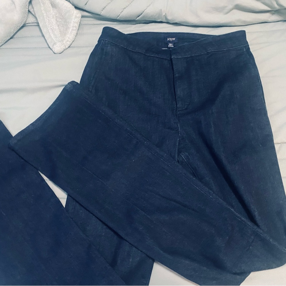 J. Crew flare leg trouser pants (29 tall) (denim)